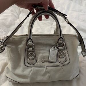 Coach Cream Leather Satchel